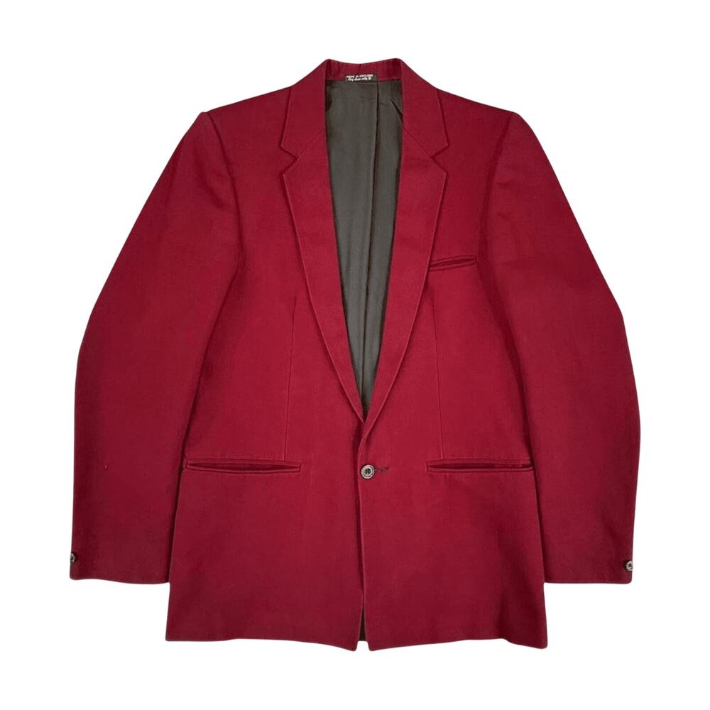 John Peters Vintage 1970s Made in England Wool Blazer Red S